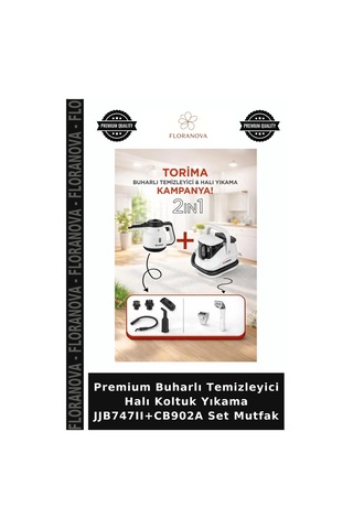 Premium Buharlı Temizleyici Halı Koltuk Yıkama Jjb747ıı+cb902a Set Mutfak