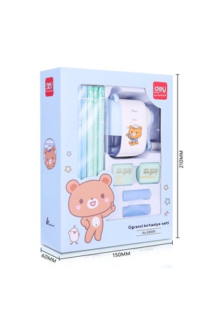 Kırtasiye Hediye Kutusu Seti İlkokul Öğrencileri Sevimli Çizgi Film Kırtasiye Hediye Çantası Pembe