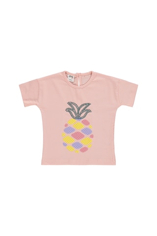 Civil Baby Ananas Nakışlı 6-18 Ay Takım - Pudra Somon
