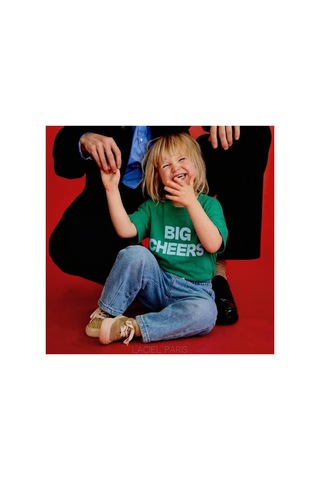 Poala Kids Paris Sloganlı Tshirt Yeşil