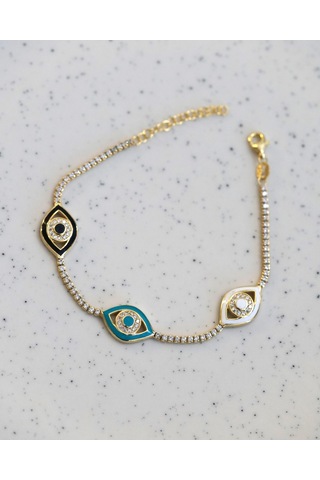 Birtekbana Renkli Mineli Göz Bileklik