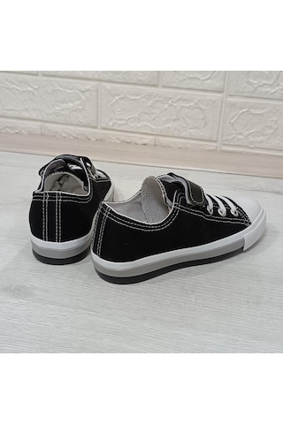 Fiyra 9002 Siyah Keten Sneaker Cırtlı Çocuk Spor Ayakkabı 001