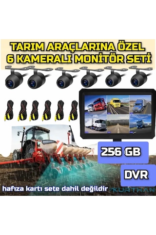 6 Kanal 10'' Hybrid Dvr Monitör Ve 6 Adet Kelebek Kamera Set 12 V