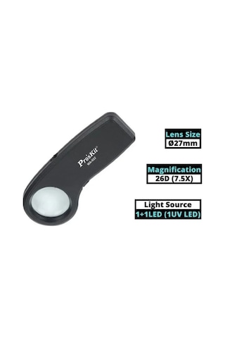Proskit Ma-022 Led Işıklı 7.5x El Tipi Büyüteç