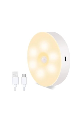 Sıladanal Hareket Sensörlü Usb Şarjlı Spot Lamba Mıknatıslı Ve Yapışkanlı Gün Işığı Renk Led Diğer