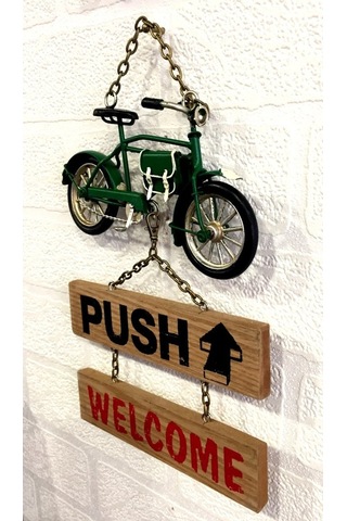 Metal Yeşil Bisiklet Pull/Push