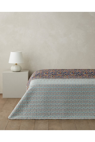 English Home Colorful Stripeway Çift Kişilik Çok Amaçlı Örtü 200x220 Cm Kırmızı Kırmızı