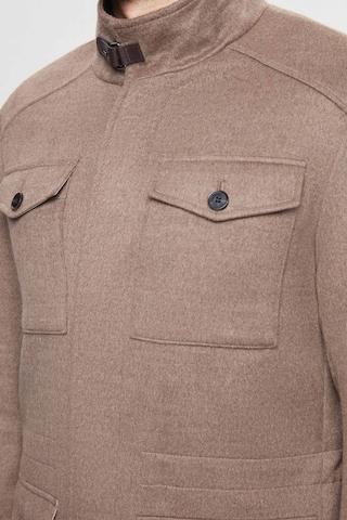 Twn Slim Fit Vizon Düz Çıkarılabilir Kürklü Kaban 3eck777300551 VIZON Vizon