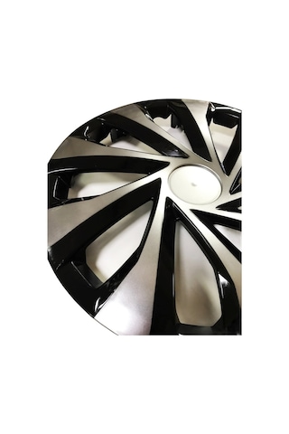 Volvo S40 Uyumlu 15 Inç Piano Black Siyah Gri Jant Kapağı 4 Adet Set