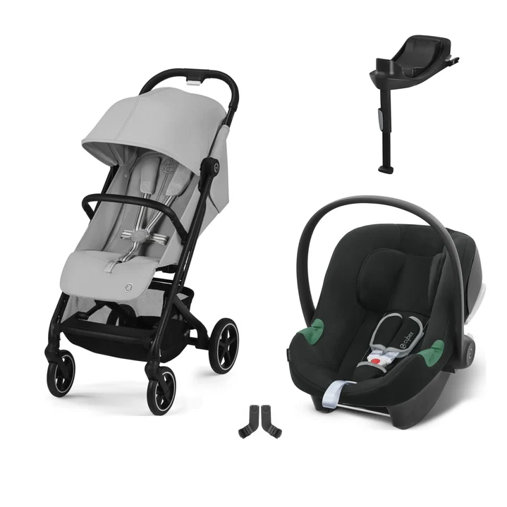 Cybex Beezy Travel Sistem Fog Grey & Aton B2 Bazalı Volcano Black