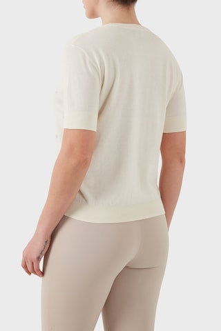 Emporio Armani Pamuklu Regular Fit Bisiklet Yaka Kazak Bayan Kazak Ew004398 Af15106 U1058 Ekru