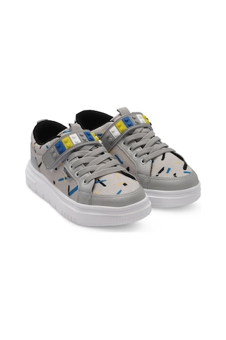 Slazenger NUMANCIA Çocuk Cırt Cırtlı Gri / Siyah Günlük Spor Ayakkabısı