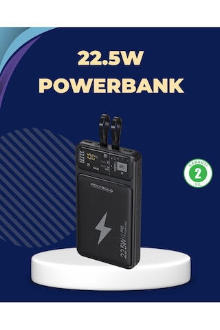 Taşınabilir Powerbank 22.5w Hızlı Şarj Destekli Sarı