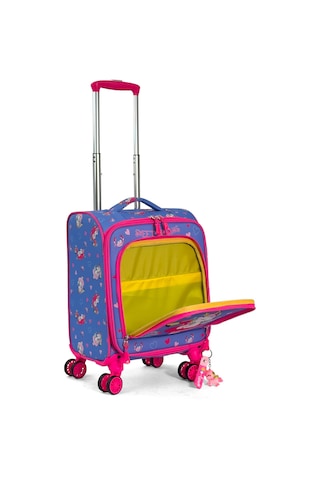 Çocuk Karakterli 4 Tekerlekli Valiz, Eğlenceli Seyahat Arkadaşı - Flamingo Unicorn Flamingo Unicorn