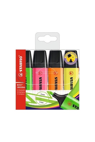 Stabilo Boss Pastel Renk Fosforlu Kalem 4'lü Paket 70/4 Çok Renkli Stabilo Boss Pastel Renk Fosforlu Kalem 4'lü Paket 70/4 Çok Renkli