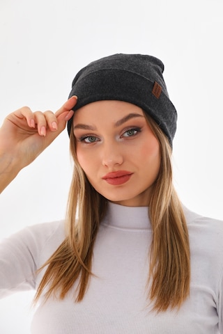 Kadın Katlamalı Antrasit Penye Bere Antrasit