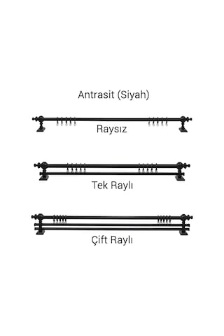 Perdejim Ahşap Rustik Perde Askısı - Rustik Borusu - Raylı Ve Raysız