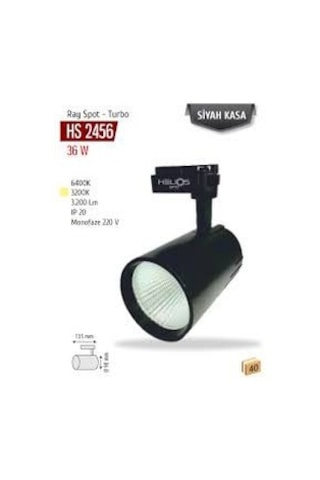 36w Ray Spot Siyah Kasa Günışığı Siyah
