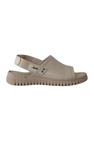 Forelli 38501 Gloria G Kadın Comfort Deri Sandalet Bej