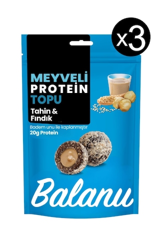 Meyveli Tahinli & Fındıklı Protein Topları 110gr X3 Adet