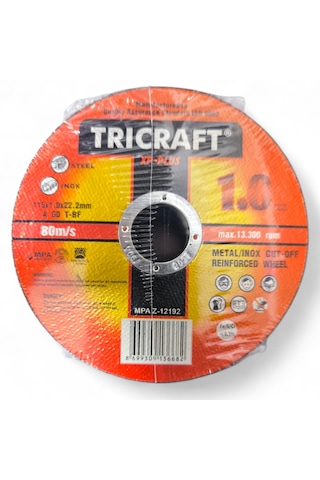 Trıcraft 24x25 600 Adet Metal İnox Kesici Taş 115 X 1.0 X 22 Mm