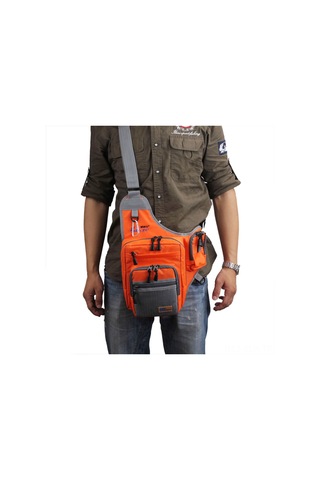 Xindoker Oranj Su Geçirmez Kumaş Balıkçılık Çantası - Çok Amaçlı, Bölmeli Ve Dayanıklı - Olta Gereçlerini Taşıma