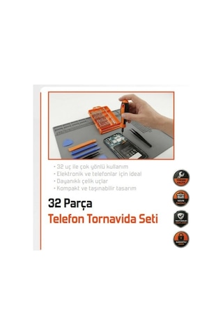32 Parça Telefon Tamir Mini Tornavida Seti Akıllı Telefon Tablet Saat Gözlük Dizüstü Bilgisayar