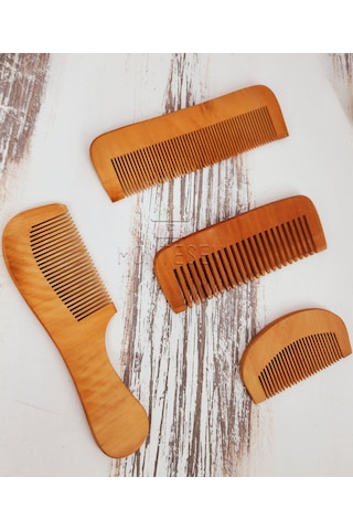 Doğal Ağaç Ahşap Tarak Seti 4'lü Set