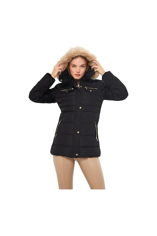 Kadın Büyük Beden Spor Kapüşonlu Mont M5303 Bgl-st03228 001