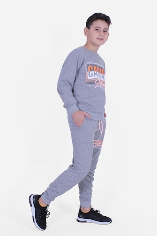 Fyk Kids 2 İplik Baskılı Erkek Çocuk Eşofman Takımı Gri