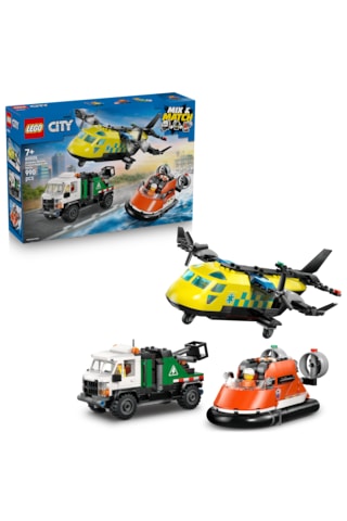 LEGO® City Uçak, Servis Kamyonu ve Hoverkraft Karışımı 60505 -7 Yaş ve Üzeri Çocuklar İçin Yaratıcı Oyuncak Yapım Seti (990 Parça)