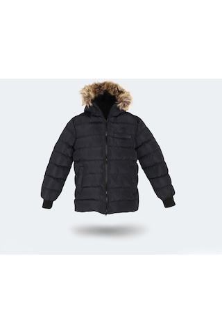 Slazenger CALISTO NEW Çocuk Kapüşonlu Şişme Lacivert Mont & Kaban