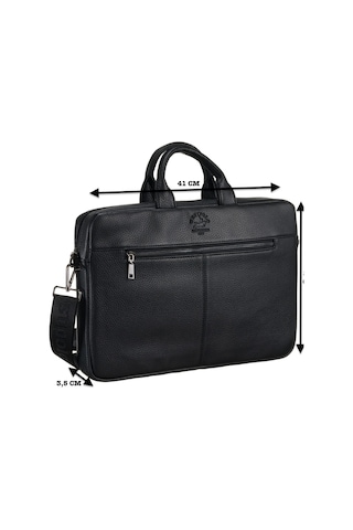 West Polo Westpolo Vegan Deri Unisex Laptop, Evrak Çantası - Siyah