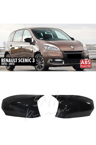 Renault Scenic 3 2010-2015 Batman-Yarasa Ayna Kapağı Piano Black