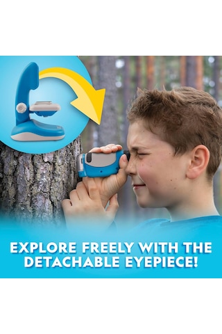 Çocuklar İçin National Geographic Junior Mikroskopu - Kit 250 Kata Kadar Büyütme Elde Taşınabilir Mini Ataşman İ