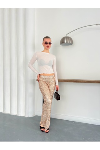 Verymoda Pullu Pantolon D2936 Taş