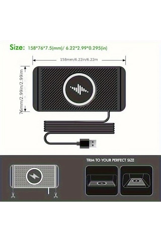 Honeybeeshop Araba Kablosuz Sarj Standi Siyah Hizli Sarj Istasyonu Kaymaz Mat Telefon Kulaklik Sarj Taban Iphone Samsung Galaxy Uyumlu S24 S23 S22 Siyah