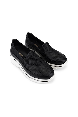 Tamer Tanca Hakiki Deri Kadın Siyah Sneakers & Spor Ayakkabı 298 3200 Bn Ayk Y26 Syh/syh Bsk