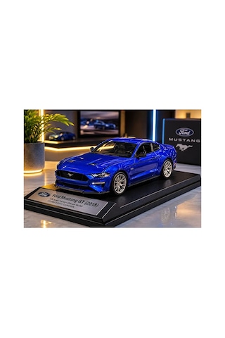 1:26 Ölçek Ford Mustang Gt 2018 Diecast Model Araba Ford Mustang Kapıları Açılır Özel Standlı