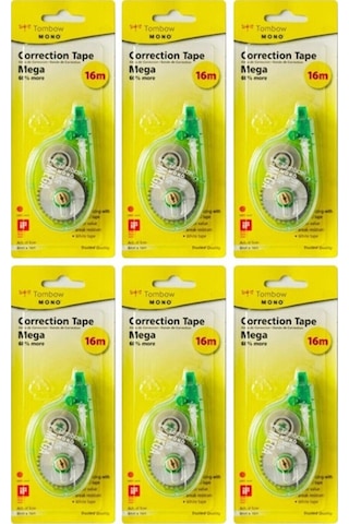 Tombow Mono Mega Şerit Silici 16 Metre 4 Mm 6'lı Paket
