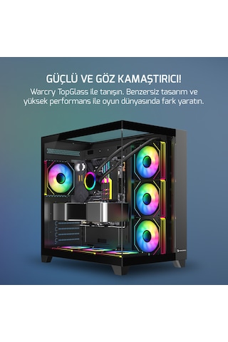 Gamepower Warcry Topglass 750w 4xargb Temperli Cam Atx Siyah Akak0gmp0026