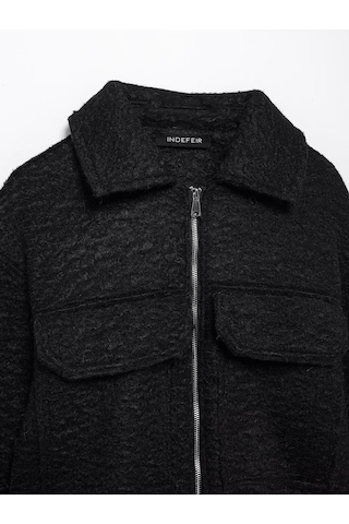 Kadınlar İçin Günlük Kısa Ceket Düz Renk Palto Gri