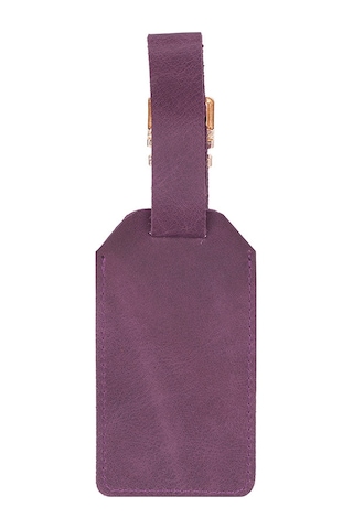 Bloominbag Bloomtag Atlas Mulberry Magenta Airtag Uyumlu Hakiki Deri Valiz Kimlik Etiketi Mor