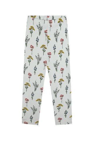 Antebies Organik Bej Uzun Kollu Kız Çocuk Pijama Takımı Renkli