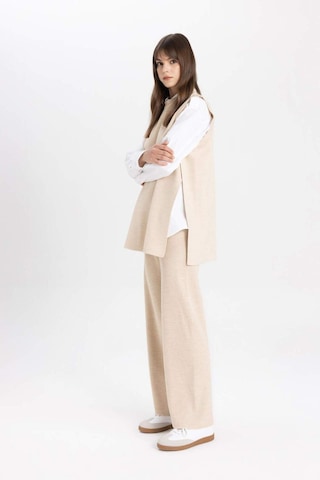 Defacto Triko Pantolon Straight Fit Geniş Bol Paça C2088AX24SPBG662 Bej