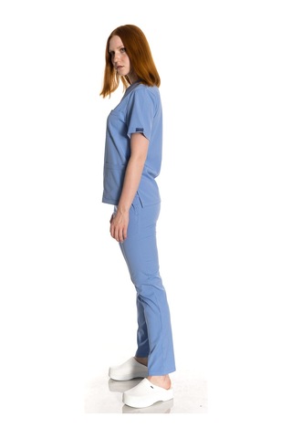 Unisex Likralı Koyu Mavi Scrubs