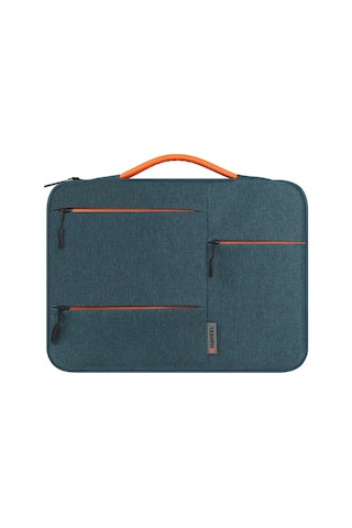 Reedark 15 İnç İş Portföyü Su Geçirmez Polyester Dizüstü Bilgisayar Çantası Lacivert Pu Kollü Taşınım Kolaylığı Lacivert