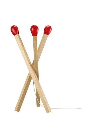 Ikea Stråla Led'li Yer Lambası , Bej-kırmızı, 67 Cm