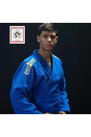 Essimo Ijf Onaylı Gold Judo Elbisesi Mavi Judogi Çok Renkli