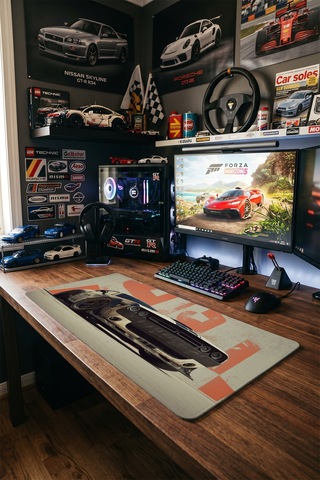 Dodge Challenger Widebody Yarış Tasarım 40x90 Cm Oyuncu Mousepad Kaymaz Taban Büyük Boy Mousepad